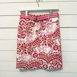 J. McLaughlin | Floral Pencil Skirt w/Belt Size 4- Belt XS